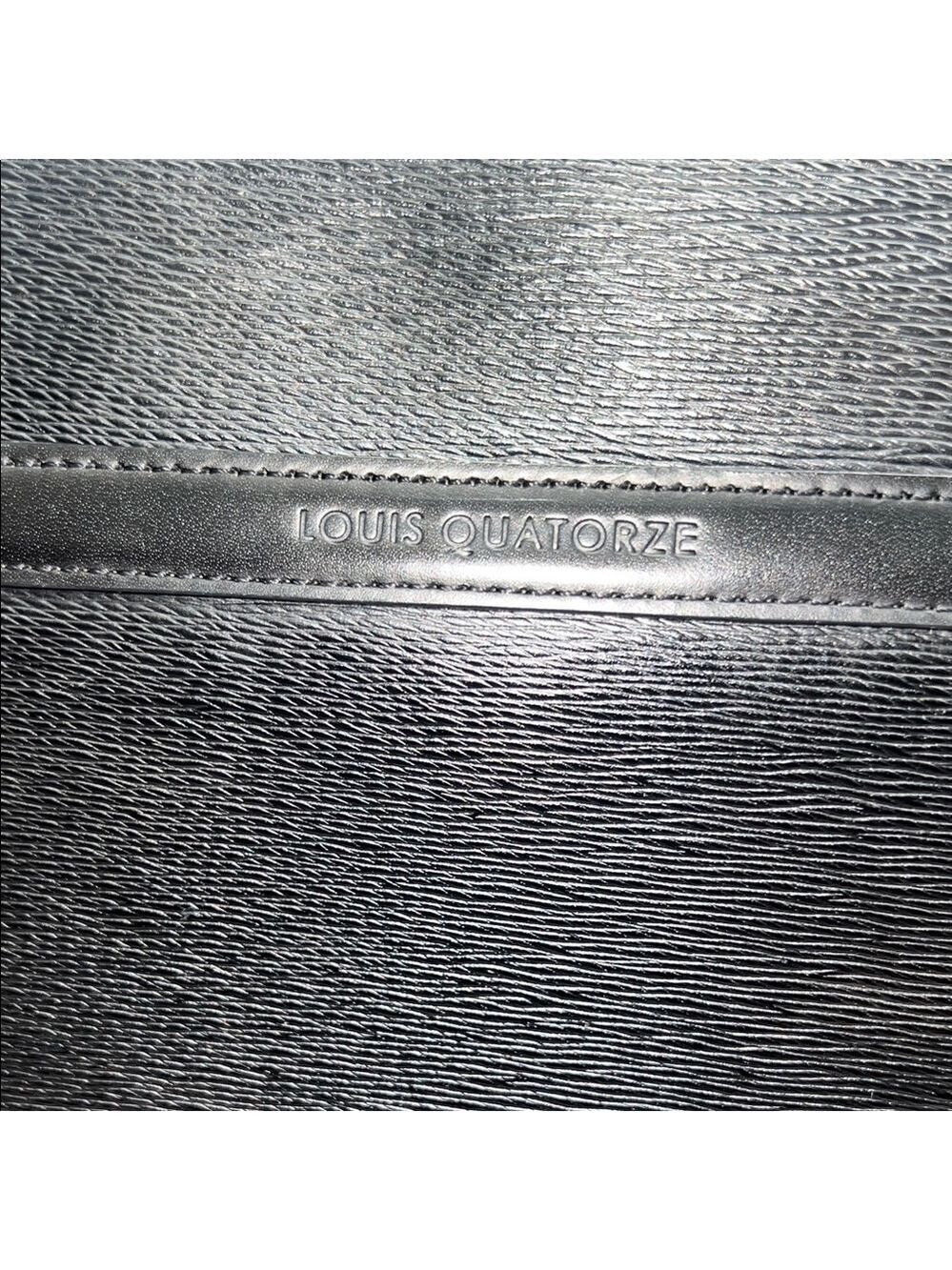 Louis Quatorze Black Leather Messenger Bag Crossbody Briefcase Satchel Laptop Wo - Picture 10 of 16